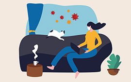 Women in Self-Isolation At Home