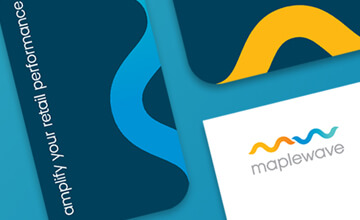 Maplewave gift cards with blue teal background